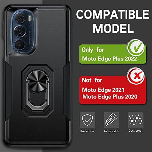 Goldju for Motorola Edge Plus 2022 מארז, Edge Plus 2022 מארז עם מגן מסך [זכוכית מחוסמת], קצה מוטו אטום לזעזועים+ 2022 מארז, כבד עם מקרה